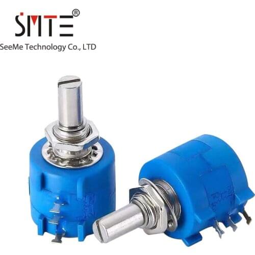1Pcs/Lot 3590S Multi Winding Potentiometer 1K 2K 5K 10K 20K 50K 100K Ohm 10 Turn Adjustable Resistor 3590 102 202 502 103 3590S