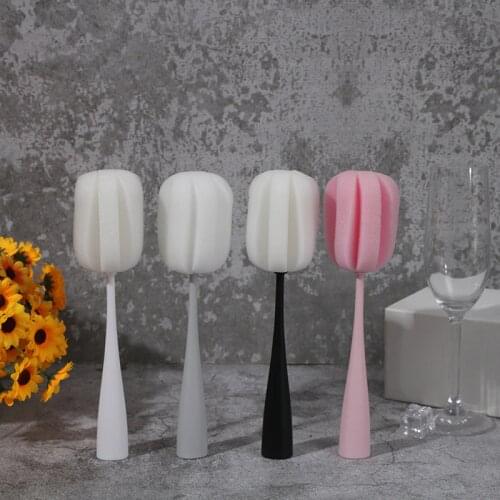 1pcs Long Handle Glass Bottle Cup Brush Sponge Cleaning Brush Mug Cup Cleaner Scrubber Kitchen Gadgets Tool