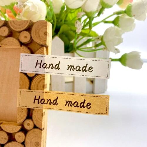 1800pcs Long Hand Made Kraft Seal Sticker Jagged Edge DIY Multifunction Rectangle Paper Label Adhesive Gift Seal Sticker