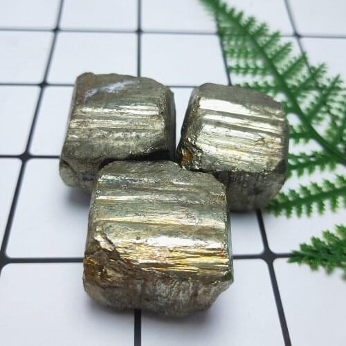 260g Pyrite Crystal gravel cube Natural iron pyrite Tumbled stone Quartz Yoga stone Healing 3pcs