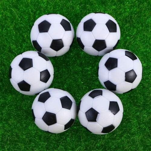 6Pcs Table Soccer Foosballs Game Replacements Mini Football Balls Black and White 32mm/1.26 In