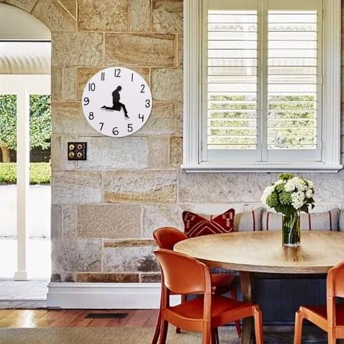 Acrylic Creative Wall Clock Man In Suit Wall Art Clock Mute Wall Room Living Room Decor Hanging Ornaments For Office Kind