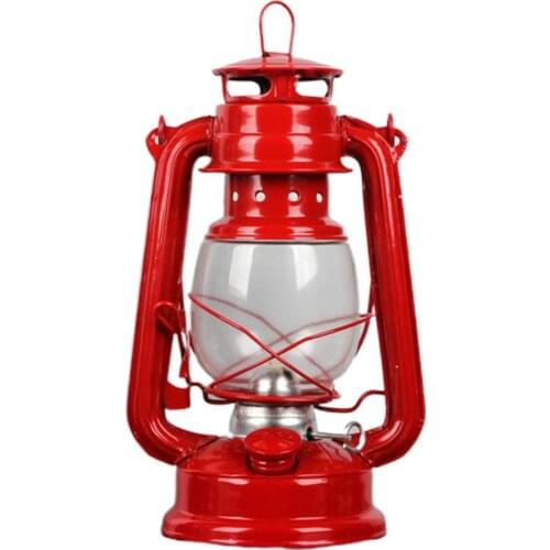 Retro Style Emergency Lantern Old-fashioned Iron Camping Hiking Lamp Outdoor Portable Kerosene Camping Light Emergency Tent Lamp