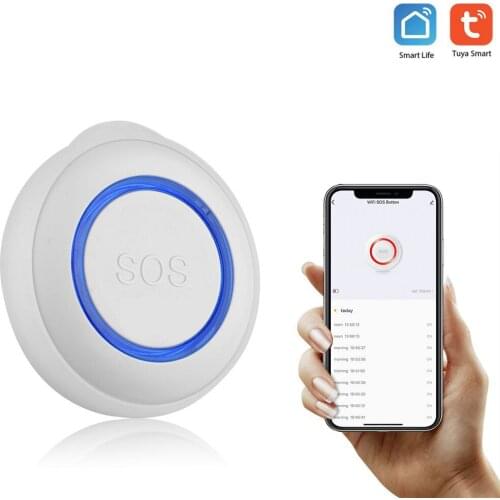 Wireless Caregiver Pager Smart Wifi Elderly Alarm SOS Call Button Tuya APP Remote Monitoring Calling Alert Patient Help System
