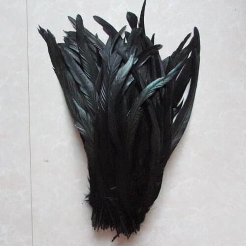 High quality black feather DIY pheasant feather Christmas tree decorations Accessories 50 root wholesale sell 35-40cm/ 14-16