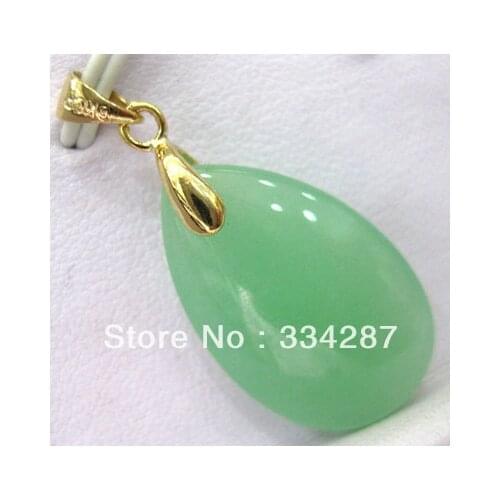Color! charm green/purple oval jades bead 18KGP pendant necklace
