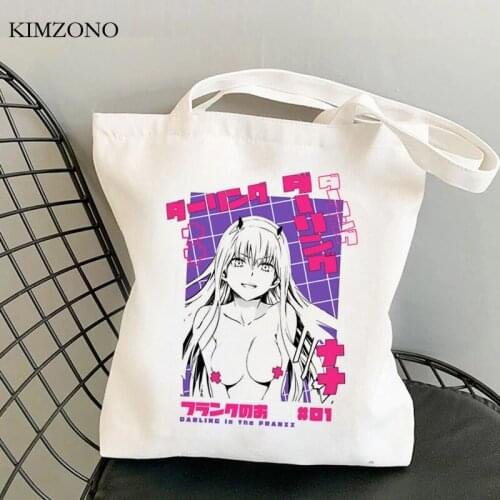 Darling in the Franxx shopping bag handbag reusable recycle bag tote bolsa bag string reciclaje bolsas ecologicas sac tissu