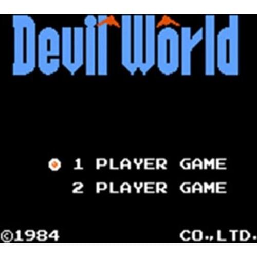 Devil World 60 Pins English Version Game Cartridge for 8 Bit 60pin Game Console