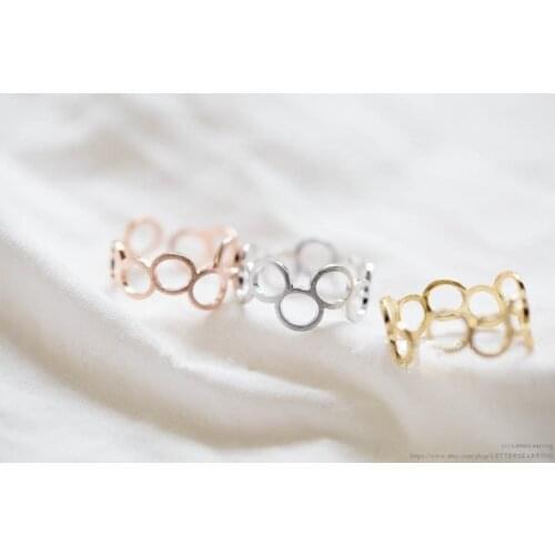 Classic Rolling Round Adjustable Ring Mother Day Gifts Couple Rings For Woman Gold White Rose Three Color Optional wholesale