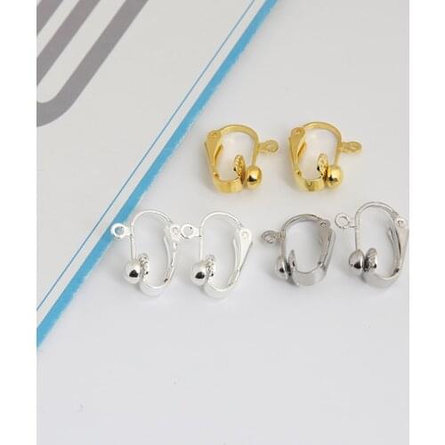 10pcs Copper Ear Clip DIY Jewelry Accessories Rhodium Gold Bronze Ear Clip DIY Handmade Earrings Findings Jewelry Findings Parts