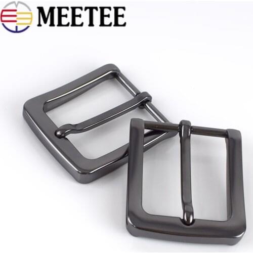 Meetee 2/5pcs ID35mm Metal Pin Buckles Belt Head for 33-34mm Belt DIY Replacement leather Craft Jeans Decor Accessories YK024