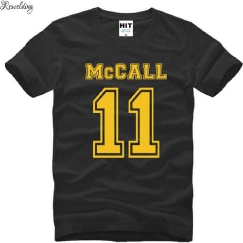 TeenWolf McCall 11 Print T Shirt Men Short Sleeve O-Neck Cotton Man T-Shirt Summer Fashion Cool Tee Shirt Homme Camisetas Hombre