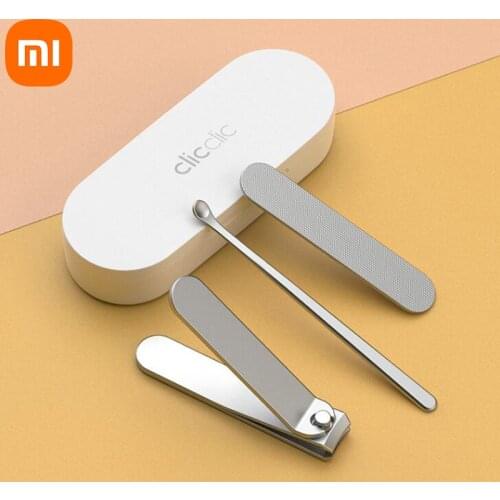 Xiaomi Stainless Steel Nail Clippers set With Anti-splash cover Trimmer Pedicure Care Nail Clippers Professional File