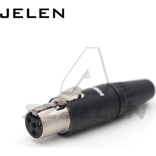 NEUTRIK Mini XLR 4pin Female Plug REAN,4pin Mini XLR Connector Plug for Camera Monitor/LED Light