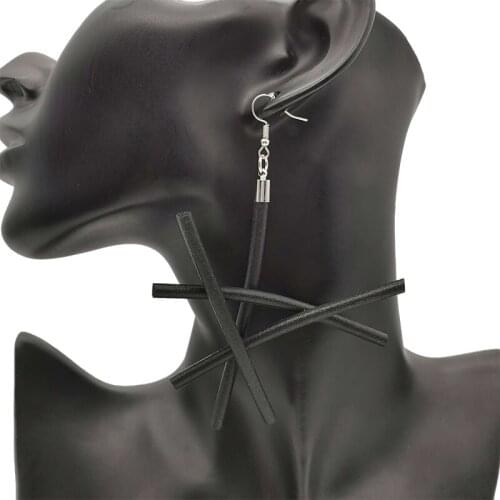 UKEBAY New Geometric Drop Earrings For Women Big Statement Earrings Rubber Jewelry Gothic Ear Accessories Black Earring Gifts