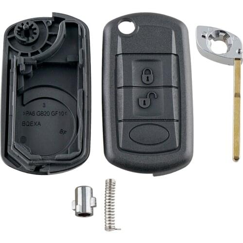 New Replacement Car key Shell Folding Flip Remote Key Case Fob 3 Button for -LAND-ROVER Range Rover Sport LR3 Discovery key case