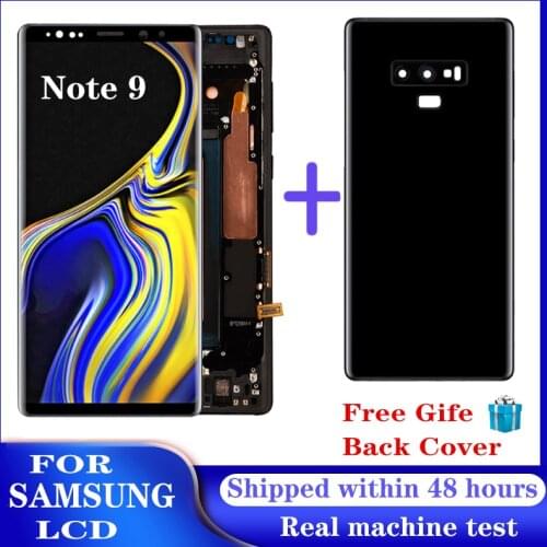 Original 6.4'' LCD for Samsung Galaxy Note 9 Note9 N960F Display Touch Screen Digitizer Assembly Repair Parts with back cover