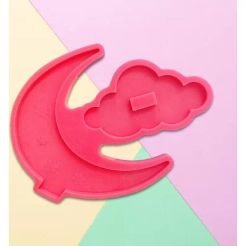 DIY Crafts Decor Epoxy Resin Mold Moon Cloud Ornaments Casting Silicone Mould F3MF