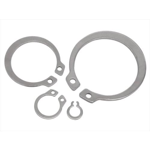 M3-M40 304 Stainless Steel External Circlips For Shaft Shaft Retaining Ring Circlip Card Outer Snap Ring Clamp Spring