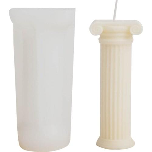 Roman Column Candle Silicone Mould Aromatherapy Candle Plaster Mould Silicone Candle Molds Wax Candle Mold Home Decoration