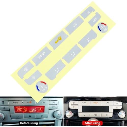 Silver/ Black Car Air Condition AC Climate Control Button Repair Sticker Decal For Ford S-Max/ For Mondeo Fix Ugly Button