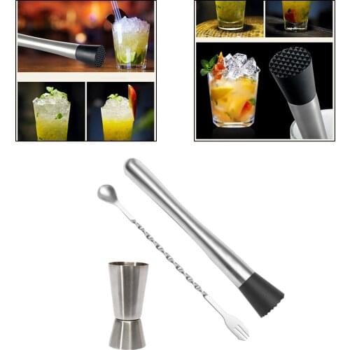 Stainless Steel Cocktail Shaker Mixer Drink Bartender Martini Tool Bar Set
