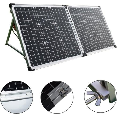 Foldable Glass Solar Panel 100W 12V Battery Charger Home Kit 5V USB For Phone 12V Car Boat RV Hiking Camping