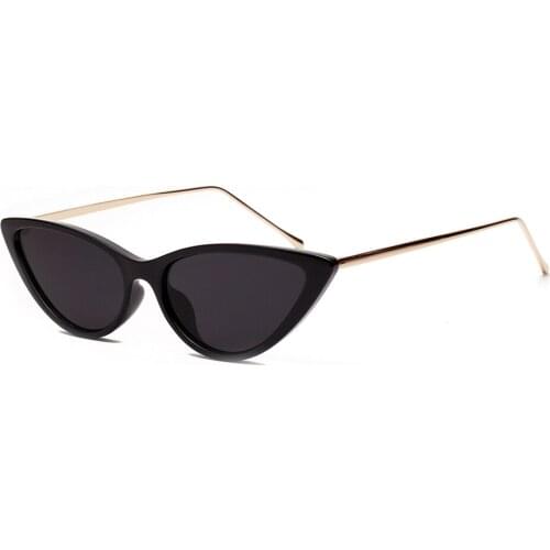 Veshion Retro Cat Eye Sunglasses White Womens Half Metal Frame Small Sun Glasses Female Black Leopard Eyewear Ladies