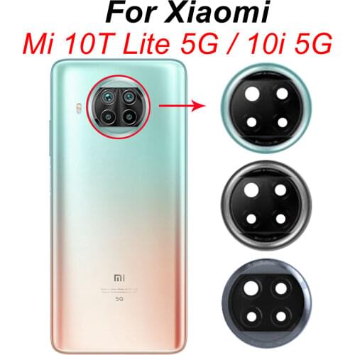 NEW For Xiaomi Mi 10T Lite Rear Back Camera Lens Glass+Camera Frame Holder Ring+Mainboard Cover NFC For Xiaomi Mi 10T Lite 5G