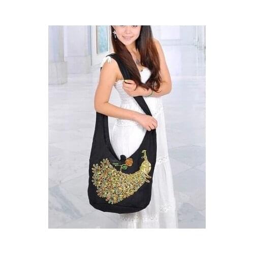 National Embroidery Shopping Handbag!Hot Animal Embroidered Lady Shoulder&Crossbody bags Fashion Bohemian Women Cotton Carrier