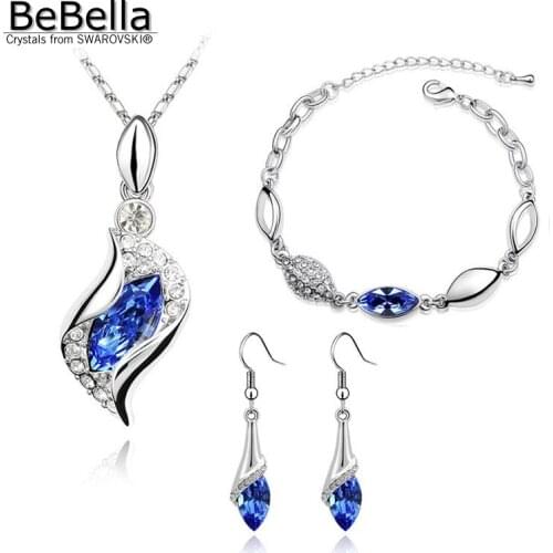 BeBella wedding jewelry sets crystal necklace set Made with Swarovski Elements girls Christmas gift
