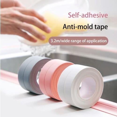 Moisture-Proof Waterproof Tape Kitchen Anti-Oil And High-Temperat Self Adhesive Tape Kitchen Sink Basin Edge Sealing Tape