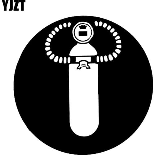YJZT 12.9*12.8CM Scuba Diver Diving Silhouette Car Sticker Vinyl Decor Motorcycle Accessories Graphic C12-0727