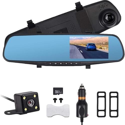 Space 4.3 İnch Mirrored Back Camera Dvr (Black Box)