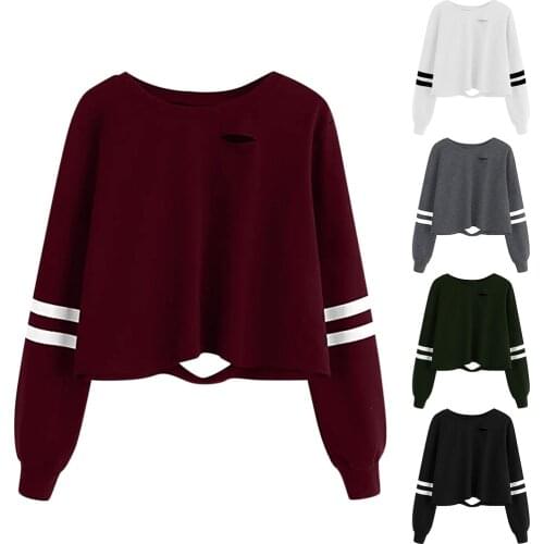 Long Sleeve Striped Print Casual Hooded Autumn Vintage Patchwork Sweatshirt For Women Plus Size Female Elegant Pullover Tops