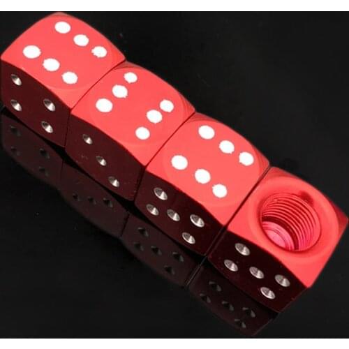 4Pcs Tire Air Cover Cycling Accessories Wheel Stem Tyres Universal Dice Valve Stem Caps Motorcycle Car Truck Bicycle Valve Cover