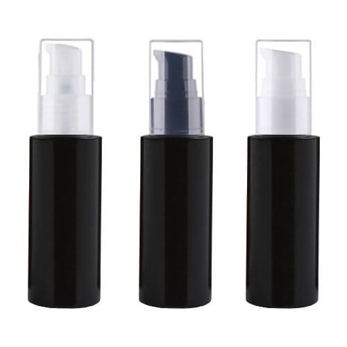 50pcs 50ml Empty Travel black Bottle Lotion Cream Pump Small Shower Gel shampoo Container Cosmetic Packaging Treatment Pump