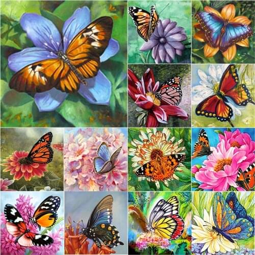 5D DIY Diamond Painting Butterflies Diamond Embroidery Animal Cross Stitch Full Square Round Drill Crafts Manual Home Decor Gift