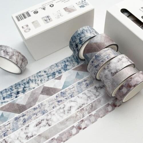 6pcs/set Washi Tape Set Decoration Material Diy Masking Tape School Suppliers Stationery Gift Presented By Kevin&sasa Crafts