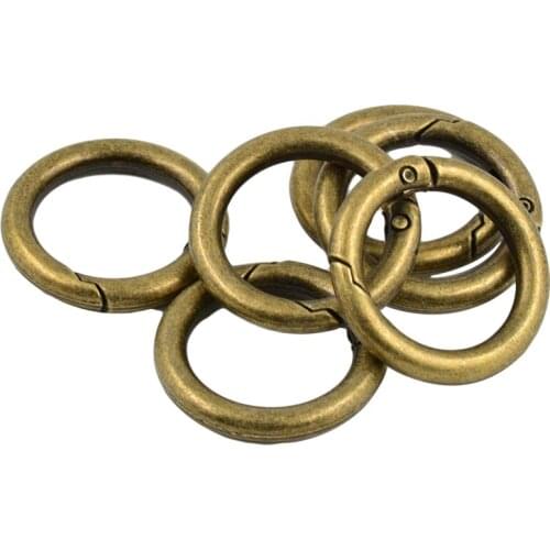 6Pcs Zinc Alloy Spring Clasp Connector Clamp Chain Carabiner