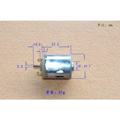 6V-12V-24V Miniature DC 365 Carbon Brush Micro Motor Car Rear View Mirror Motor Reverse Output Shaft RS-365SA-10185A