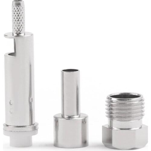 Artudatech 10Pcs FME Female Jack Straight Crimp Connector For RG174 RG178 RG316 LMR100 Plug Parts