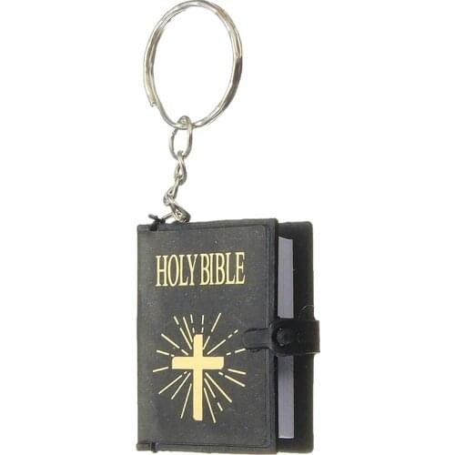 Bible Key Ring in English Christian Gift Sunday School Black
