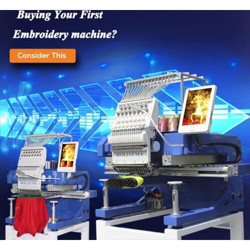 Cheap computerized embroidery machine HO1501N single head embroidery machine for cap/tshirt with free embroidery machine parts