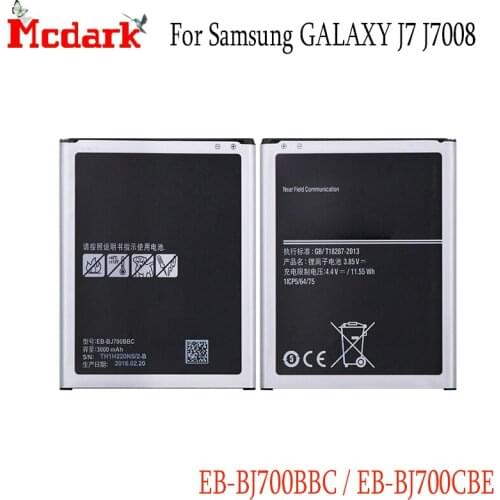 For Samsung Galaxy J7 2015 J700 J700H SM-J700F J7 J7008 J4 2018 Battery 3000mAh EB-BJ700BBC EB-BJ700CBE Batteria Phone Batterij