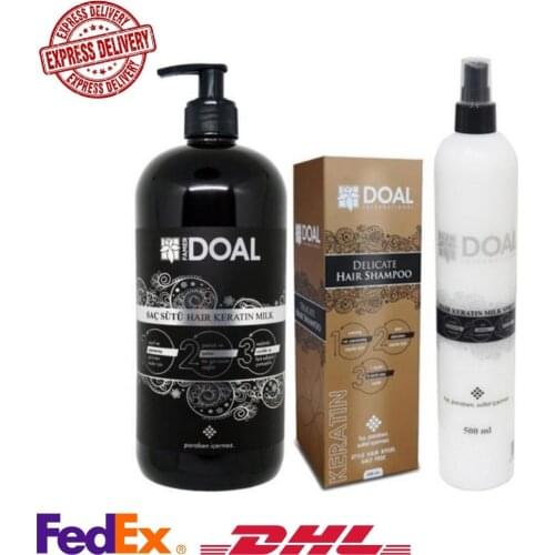 Keratin Treatment Milk Hair Care 1000 ML + Keratin Shampoo 200 ML + Keratin Milk Spray 500 ML, Shiny and Smooth Hair