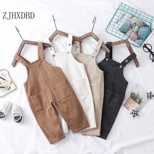 2020 Infant Boys Jumpsuits Children Jumpsuits Kids Overalls Harem Pants Cotton Girls Overalls Toddler Girl Overall Baby Clothing