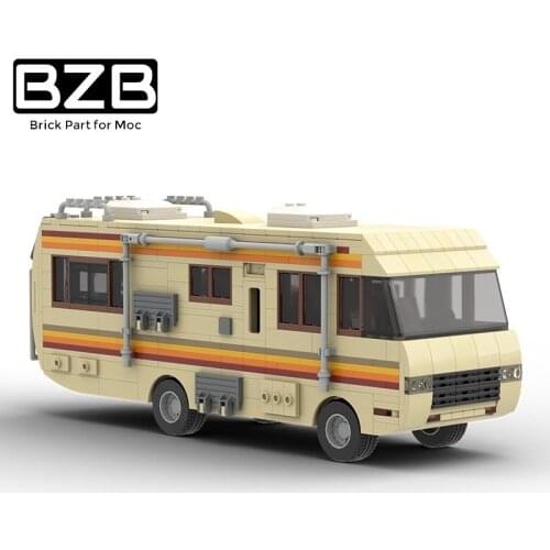 BZB MOC Model 20606 1 Breaking Bad Classic Walter White Pinkman Cooking Lab RV Town High-Tech ideas Building Block Toy Kids Gift