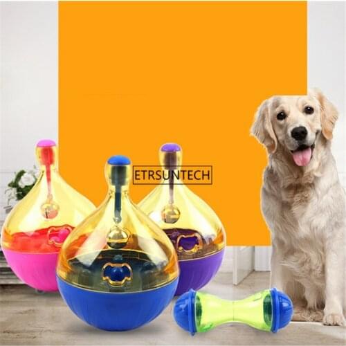 50PCS Pet Toy Dog Bowl Ball Automatic Funny Feeding Pet Bite Cat Dog Tumbler Toy Dog Spill Food Ball