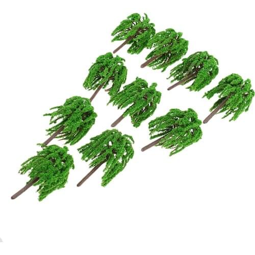 Pack of 10 Willow Trees Model Architecture Train Railway Landscape Diorama HO N